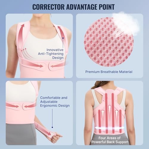 Adjustable Posture Corrector Belt Back Brace for Women and Men, Full Back Support, Shoulder Straightener for Hunchback, Scoliosis, Lumbar, Spine
