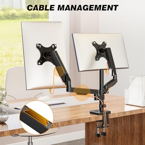 TVON Dual Monitor Stand & Monitor Arm Desk Mount up to 35 Inches