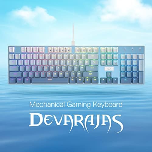 Redragon K556 Wired RGB Mechanical Gaming Keyboard, 104-Key Aluminum Board