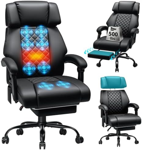 HOFFREE 8-Point Vibration Massage Office Chair with Heat for Home Office