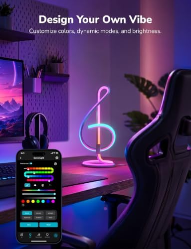 Lepro TB2 AI Smart Table Lamp, RGB+IC Modern Treble Clef Spiral Desk Light