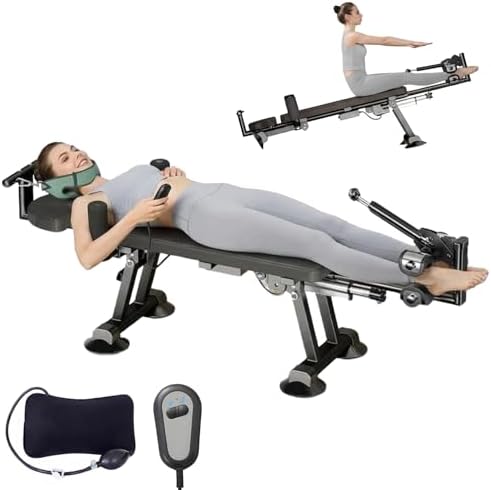 Electric Traction Machine for Neck and Back, Fitness Full Body Traction Device, Home Spinal Decompression Stretcher for Lower Back Pain Relief ,Lumbar & Cervical Traction Decompression Table