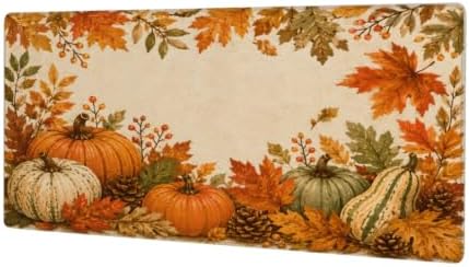 Pumpkin Large Mouse Pad Non-Slip Rubber Long Gaming Desk Mat