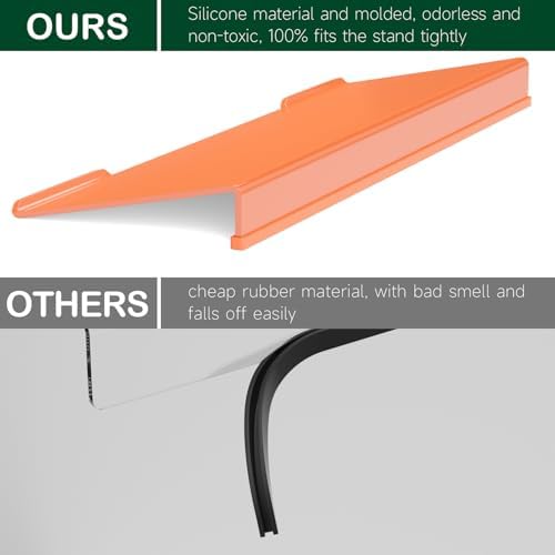 Computer Keyboard Stand Holder - Ergonomic Acrylic Keyboard Stand for Desktop Comfortable Keyboard Tray Riser with Silicone Anti-Slip Strip for Home School Office Desk Accessory, Orange