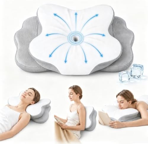 Cervical Neck Pillow for Pain Relief,Memory Foam Ergonomic Pillow