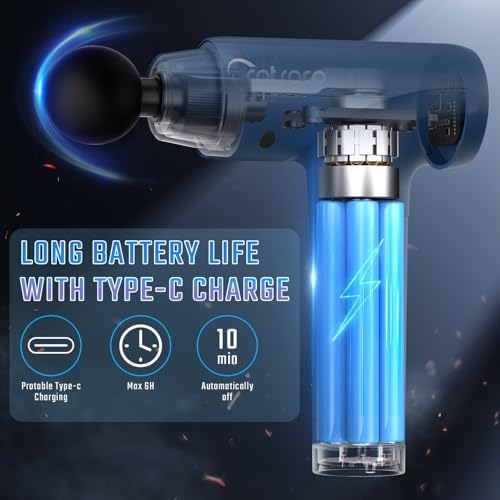 cotsoco Massage Gun Deep Tissue, Fathers Day Dad Gifts, Muscle Massage Gun with 9 Attachment Heads 20 Speeds & Silent Brushless Motor for Pain Relief, Handheld Percussion Back Massager Gun