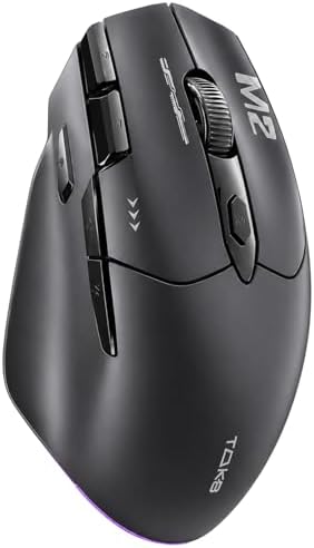 TMKB M2 Wireless Gaming Mouse, 24K DPI, Tri-Mode 2.4G/BT/USB-C, 9 Buttons