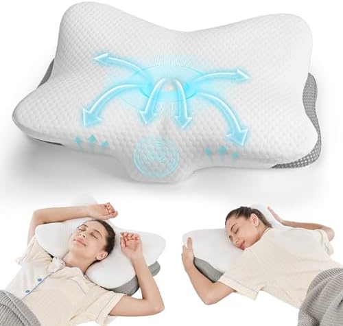 JOYENERGY Ergonomic Memory Foam Cervical Pillow for Neck and Shoulder Pain