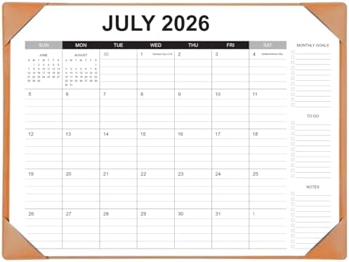 Desk Calendar 2026-2027 with Desk Mat – 22" x 17" Large Desk Pad Calendar Runs from July 2026 to December 2027, Office Supplies Desktop Monthly Calendar for Home & Office