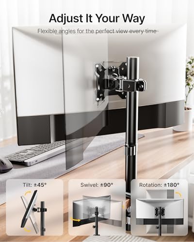 monTEK Single Monitor Stand for 17-32" Screens, 22 lbs