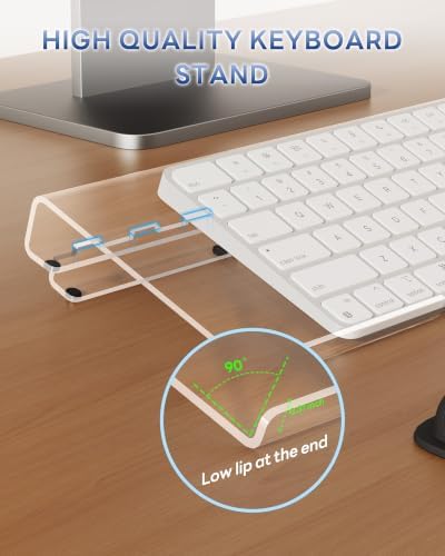 Adjustable Computer Keyboard Stand for Desktop, Keyboard Wrist Rest(Clear)