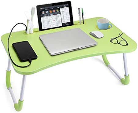 Slendor Foldable Lap Desk with Cup Holder for Bed, Couch, Floor