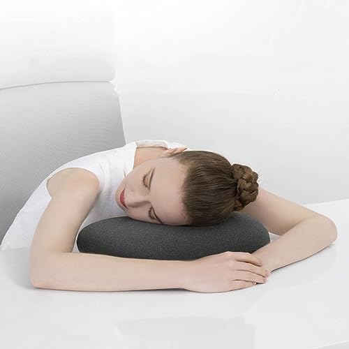 Multi-Applications Latex Sleep Pillow Office Desk Nap Pillow Breathable Head Support Bed Pillow Cushion for Home, Office, Trip (Pink)