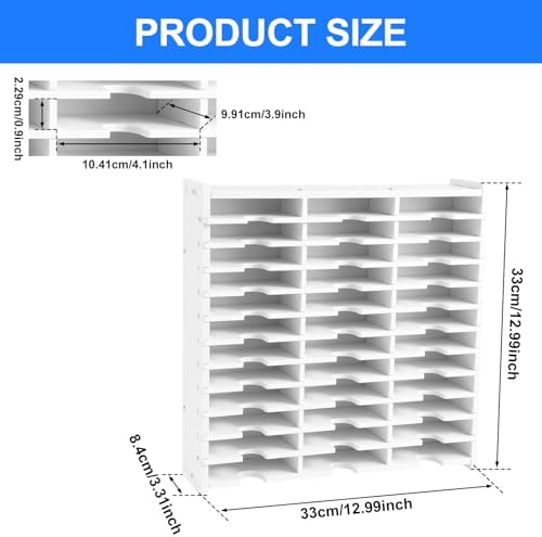 36 Slots Ink Pad Printing Storage Box, Large Capacity Ink Pad Holder for Stamp Up or Ranger Ink Pads Painting Tray Rack for Crafts Supply