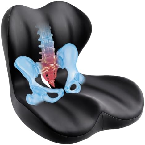 Seat Cushion & Back Support for Tailbone and Lower Back Relief