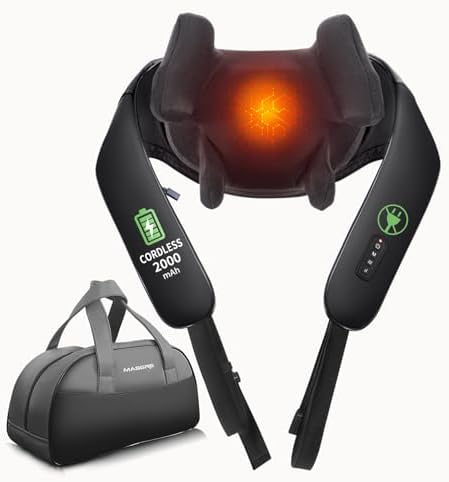 MASGRE Shiatsu Neck and Shoulder Massager with Heat for Pain Relief