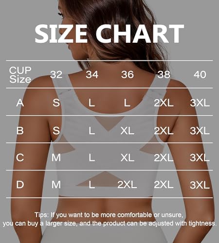J-pone Front Closure Posture Corrector Bra Back Support Wireless Comfy Unlined Bras Full Coverage Bra with Nipple Covers