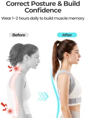 Posture Corrector for Women and Men, Height Adjstable Back Brace