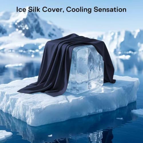 Neck Roll Pillow - Cooling Cover Round Neck Pillow for Sleeping - Memory Foam Cervical Roll Pillow - Ergonomic Bolster Pillow for Neck, Leg, Back, Yoga, Relaxing (Blue Purple)