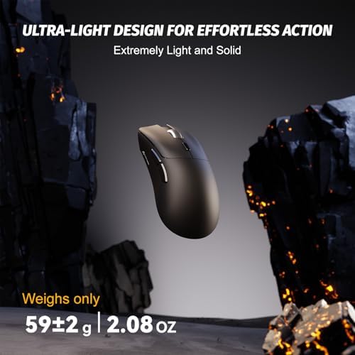 ATTACK SHARK X68 HE 60% Wired RT 8K Keyboard and Wireless R1 Mouse-Black