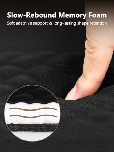 Ergonomic Mouse Pad with Wrist Support, Black Mousepads for Desk