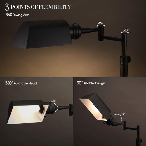 O'Bright Arcadia Pharmacy Desk Lamp, Black