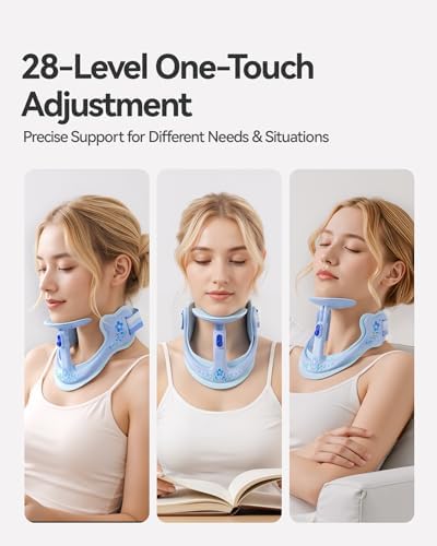 Neck Posture Corrector, Adjustable Cervical Collar for Pain Relief, Blue