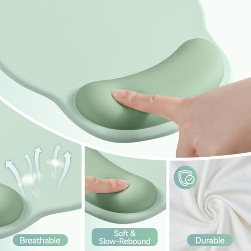 Mouse Pad with Wrist Rest, 2-in-1 Mousepad with Wrist Support Set