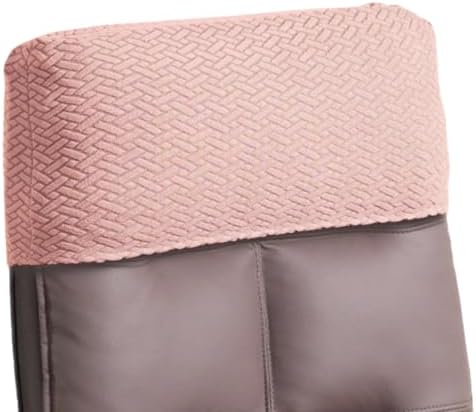 Stretch Office Chair Headrest Cover Jacquard Headrest Slipcover for Office Chairs Non Slip Head Rest Chair Furniture Protector for High Back Computer Chairs Set of 1 Light Pink