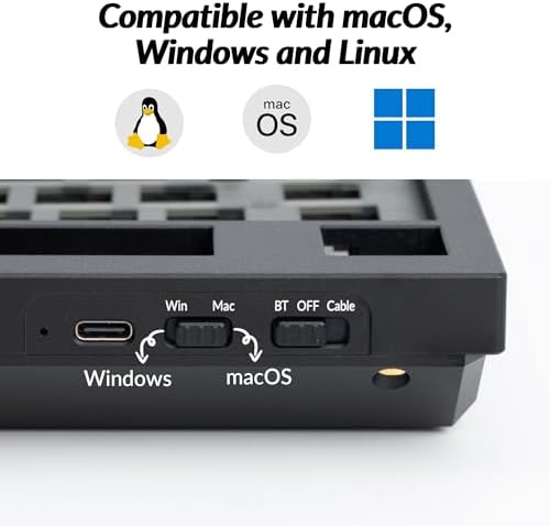 Keychron Q8 Pro QMK/VIA Programmable Custom Mechanical Keyboard, Wireless Bluetooth/Wired, 65% Alice Layout Ergonomic, Hot-Swappable, RGB Backlit Aluminum for Mac Windows Linux-Barebone Version
