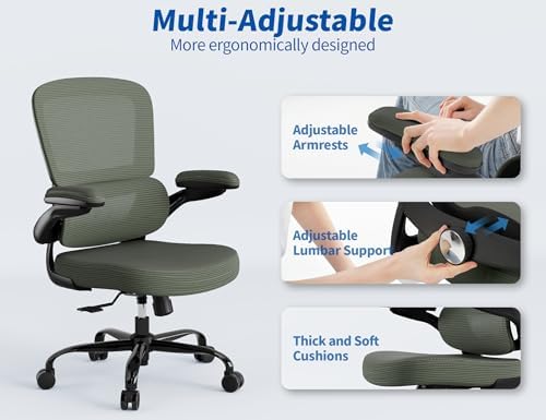 TRALT Ergonomic Office Chair Desk Chair with Adjustable Lumbar Support