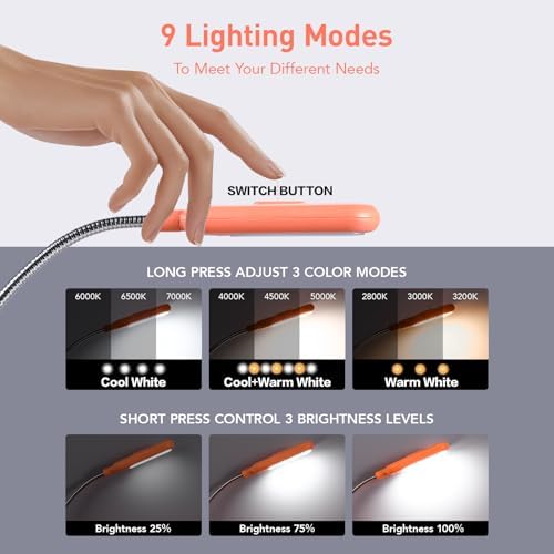 VAVOFO Rechargeable Reading Light, Clip on Book Light for Reading in Bed