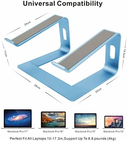 Laptop Stand,Ergonomic Aluminum Laptop Mount Computer Stand,Detachable Laptop Riser,Notebook Holder Stand,All 10-17.3" Laptops (Sky Blue)
