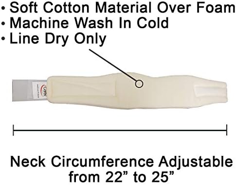 Carex Cervical Collar For Neck Pain - Neck Brace For Neck Pain Relief - Neck Collar After Whiplash or Injury, Made Of Soft Cotton