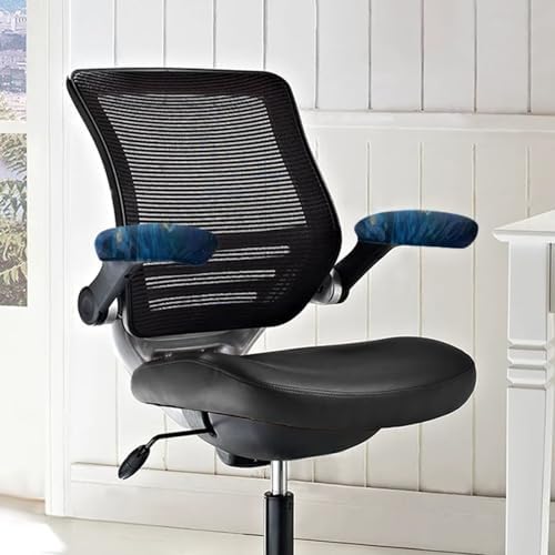 2 Pcs Office Chair Armrest Covers Sea Turtle Flowers Print Anti-Dust Soft Comfy Computer Desk Chair Arm Covers Soft Stretchy Gaming Chairs Arm Rest Slipcover Covers, Easy to Install & Clean