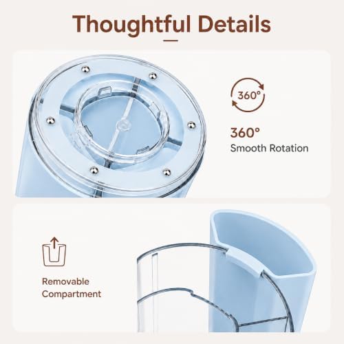 360° Rotating Pen Holder for Desk Adjustable Pencil Organizer, Blue