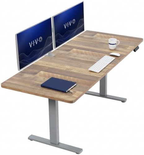 VIVO Reclaimed Wood 71 x 30 in Standing Desk, DESK-KIT-1G7P