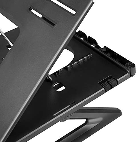 LogiLink AA0133 Notebook Stand with Smartphone Holders, Suitable for 10-15.6 Inch Laptops and Tablets, Black