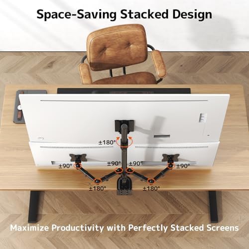 PUTORSEN Triple Monitor Mount for Up to 49" Ultrawide and 32" Monitors