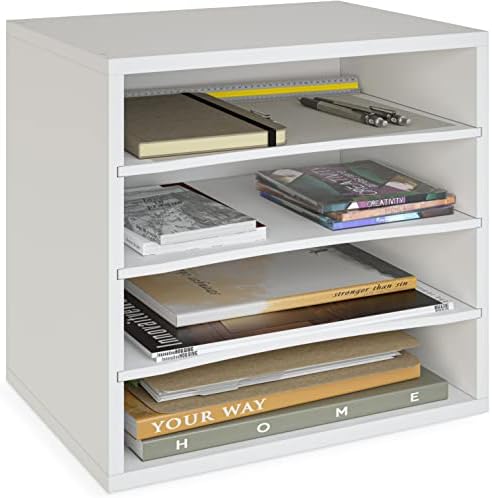 Ballucci 4 Tier File Organizer File Holder, Desk Storage, Letter Paper Tray