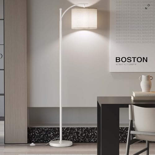 SUNMORY Arc Floor Lamp, Modern Floor Lamp with 9W 3 Color Temperatures Bulb