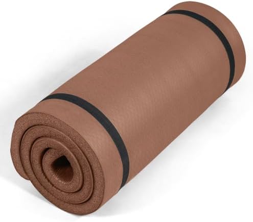 Tone Fitness 1" Extra Thick Yoga Mat, Exercise & Pilates Mat with Strap