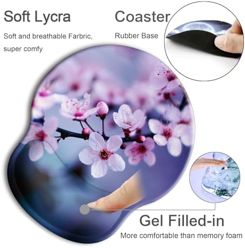 Ergonomic Mouse Pad with Wrist Rest Support,Gel Mouse Pads for Desk