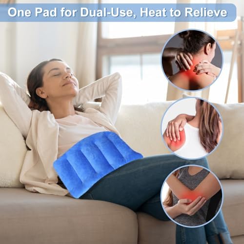 SuzziPad Microwave Heating Pad for Muscle Soreness Fatigue, 7"X16", Blue