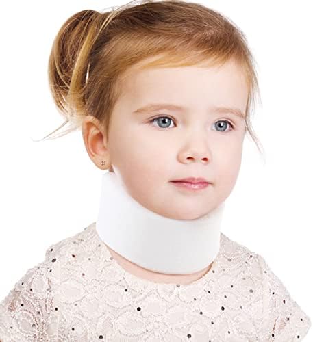 Kids Neck Brace for Neck Pain and Support, Soft Foam Cervical Collar Adjustable Youth Neck Support for Childrens Whiplash and Childs Torticollis Neck Stabilizer