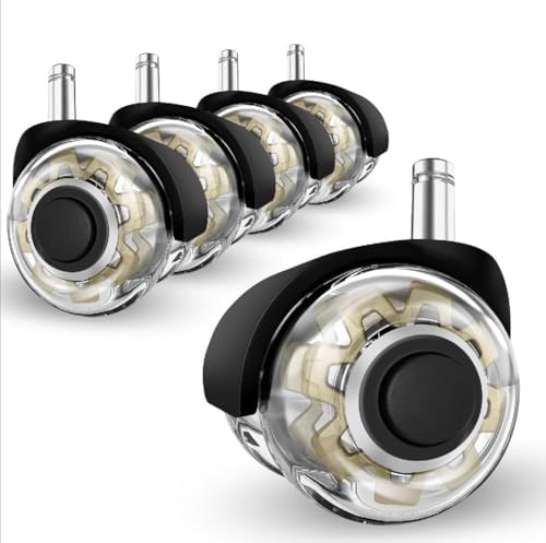 Minewill 2" Office Chair Wheels - Protection for Hardwood Floors and Carpet