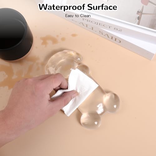 Gel Mouse Wrist Rest, Clear Dog Wrist Support for Mouse, Cute Ergonomic Wrist Rest for Mouse Wrist Pad, Comfortable Pain Relief for Typing and Gaming (White)