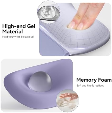 TECKNET Gel Ergonomic Mouse Pad & Keyboard Wrist Rest & Coaster