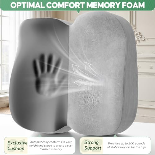 Benazcap Memory Foam Seat Cushion, Ergonomic Office Chair Pressure Relief