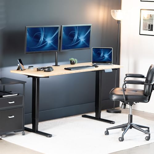 VIVO Real Bamboo 60 x 24 in Standing Desk, DESK-KIT-2B6O